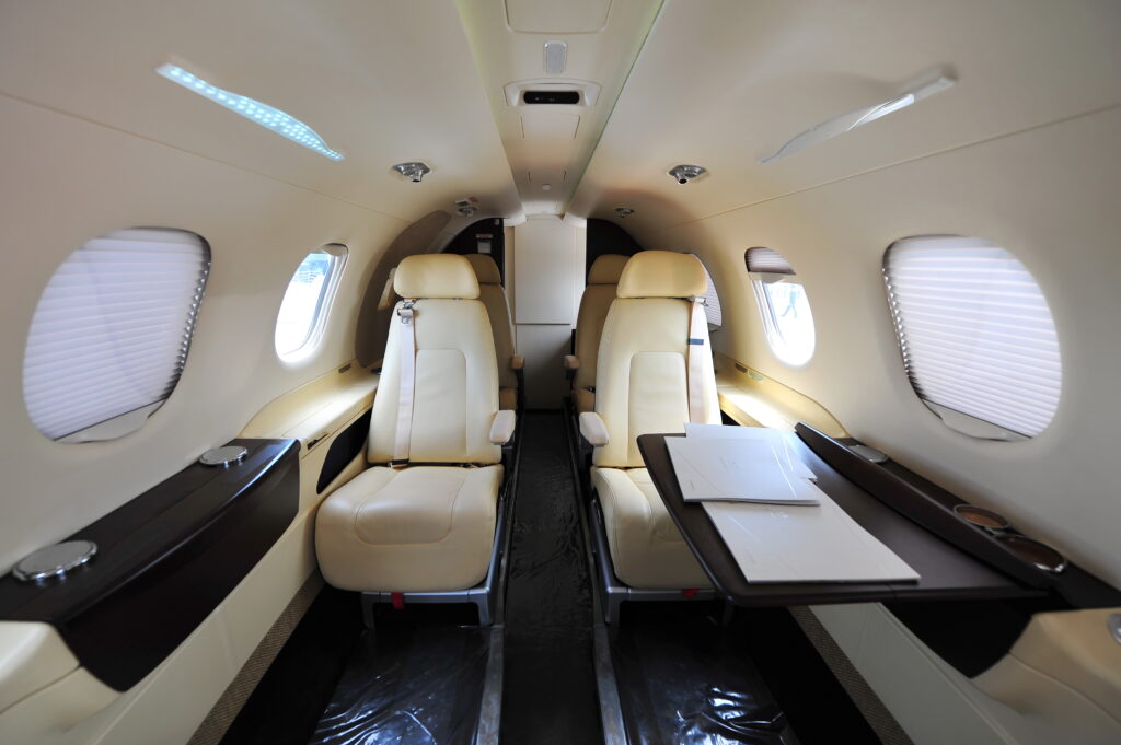 Singapore,-,February,12:,Luxurious,Interior,Of,Embraer,Phenom,300